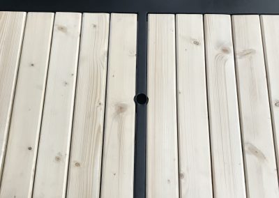 Plateau de table de pique-nique acier et bois